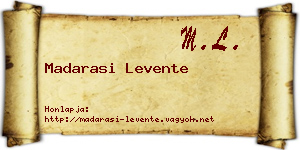 Madarasi Levente névjegykártya