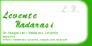 levente madarasi business card